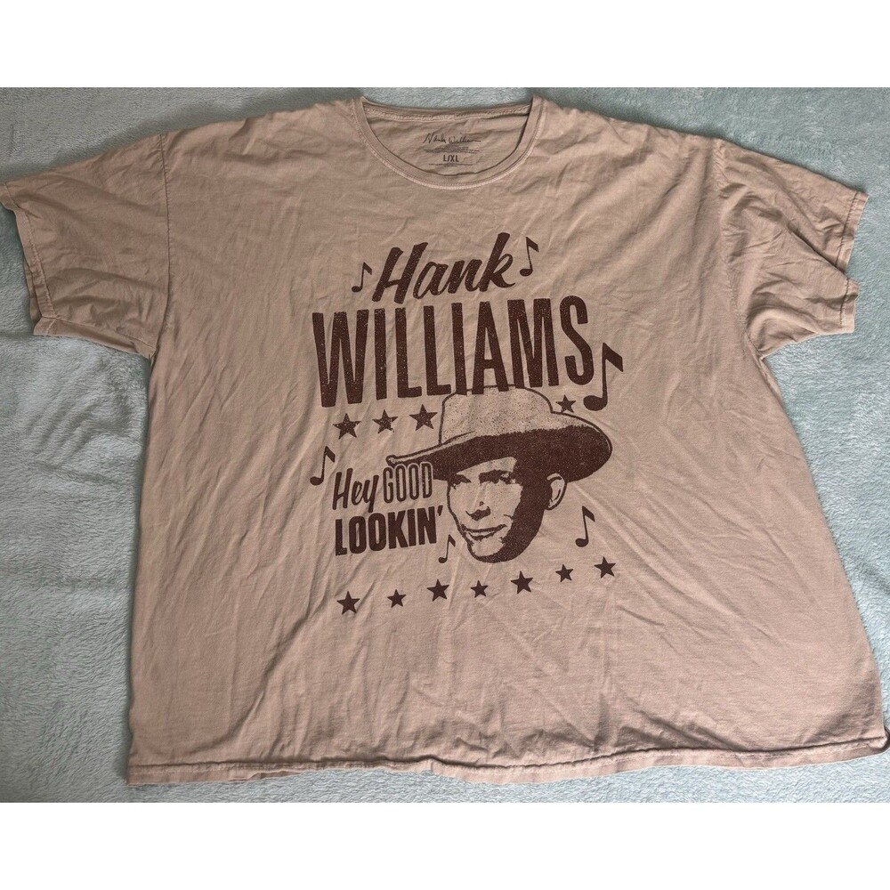 Hank Williams Hey Good Looking 1951 l/XL Beige Classic Retro T-Shirt